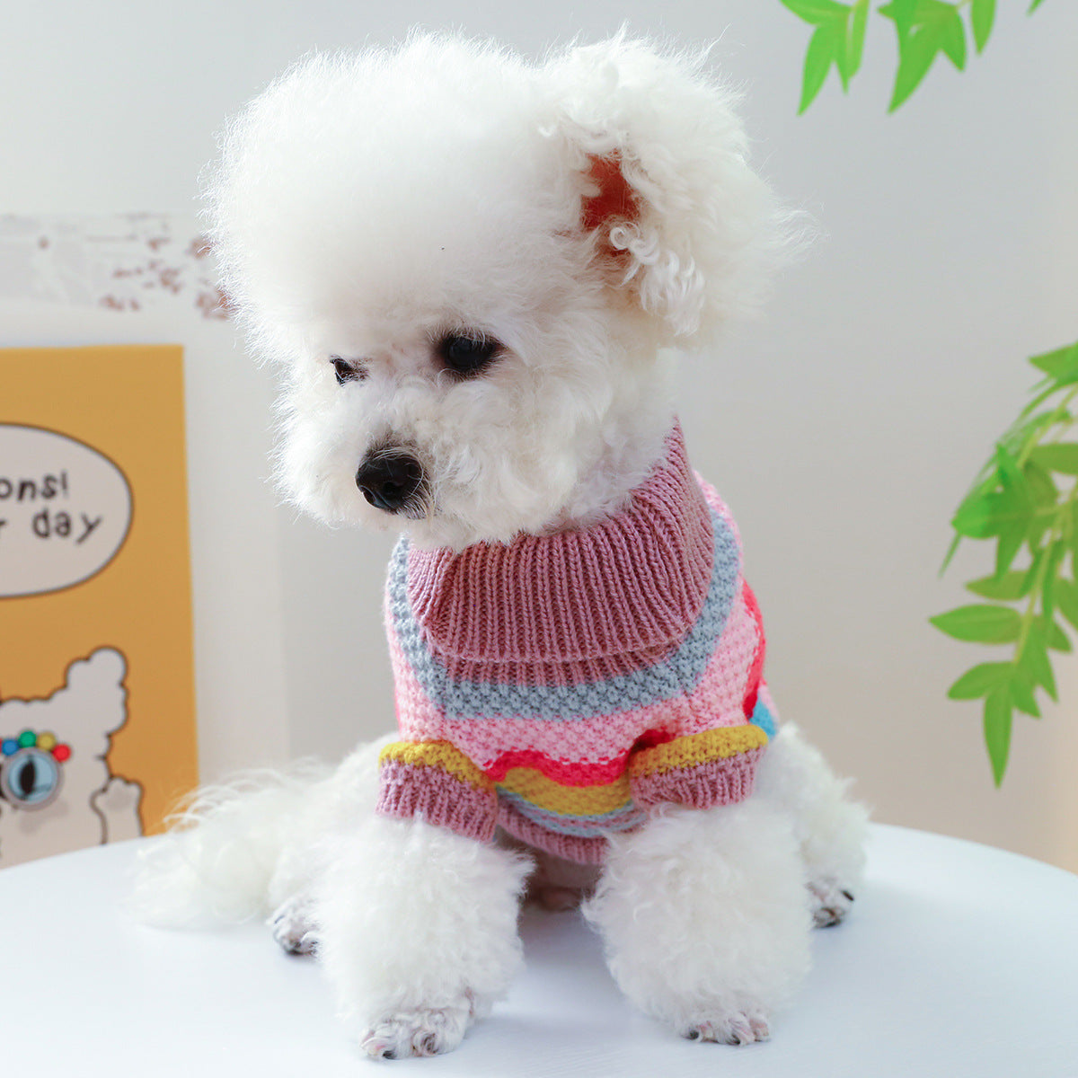 Acrylic Striped Pet Sweater