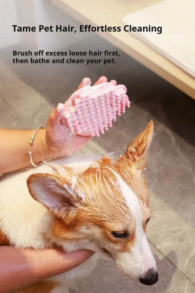 Rubber Pet Bath Massage Brush