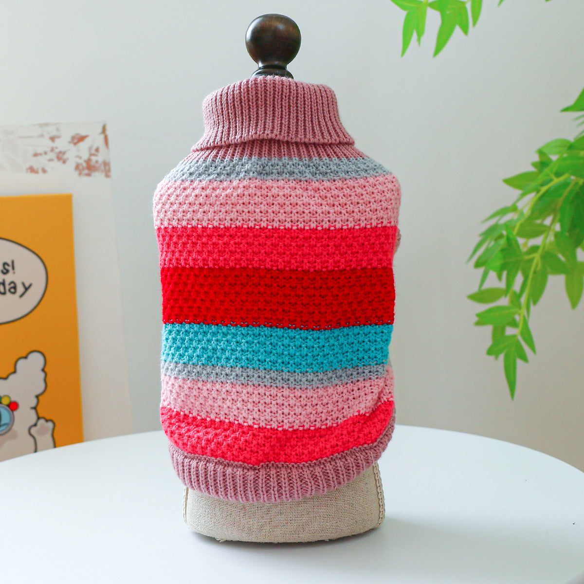Acrylic Striped Pet Sweater