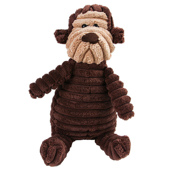 Corduroy Squeaky Dental Toy