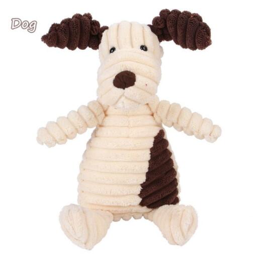 Corduroy Squeaky Dental Toy