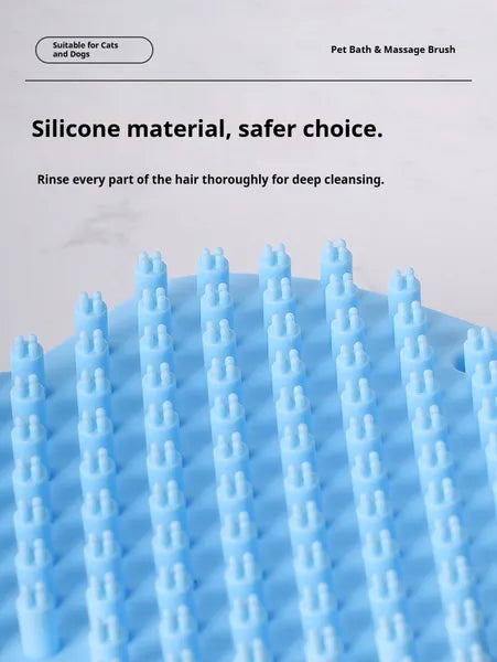 Rubber Pet Bath Massage Brush