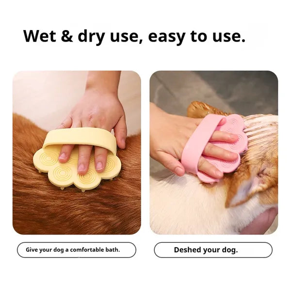 Rubber Pet Bath Massage Brush
