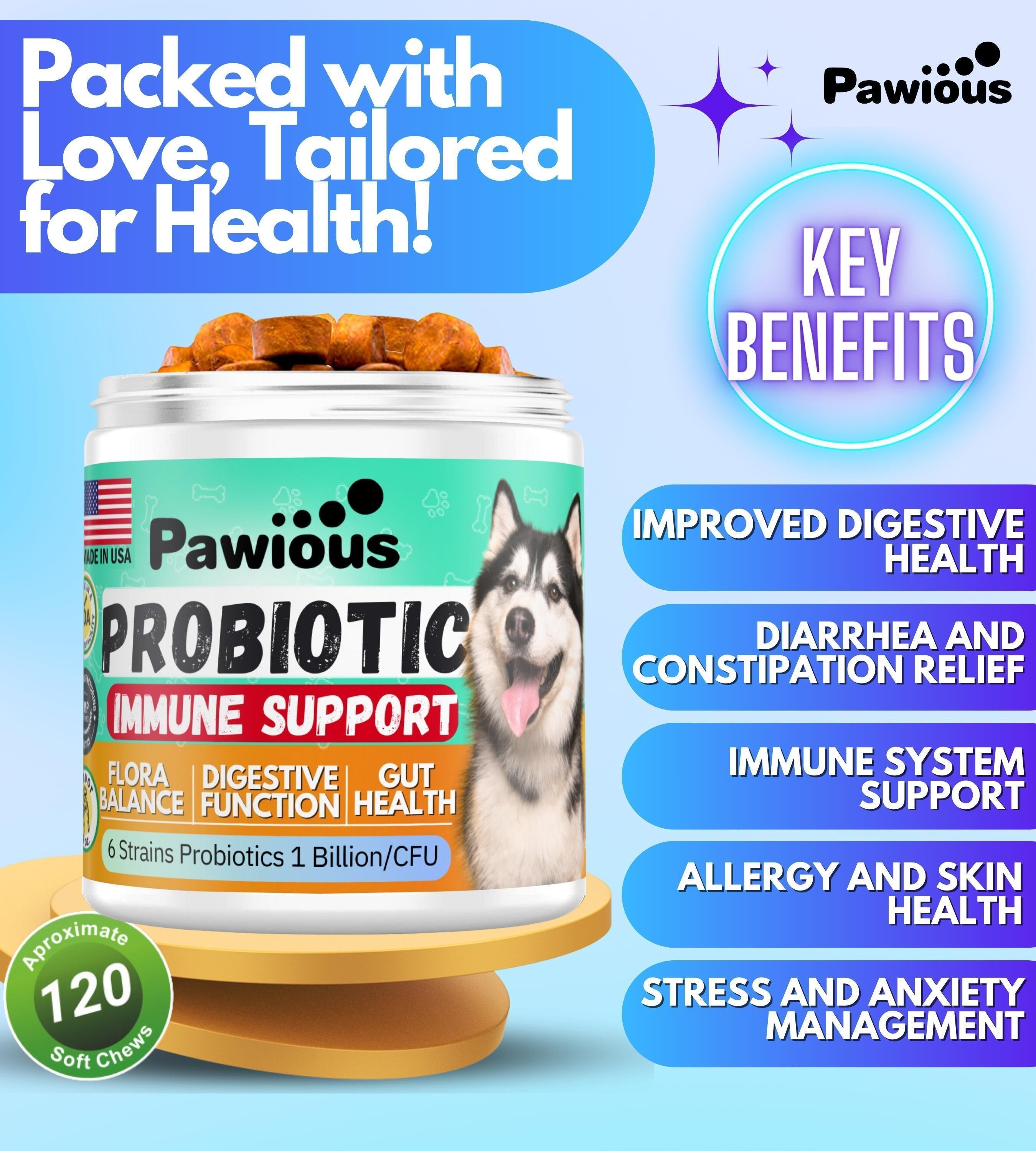 Probiotic Chews for Dog Gut