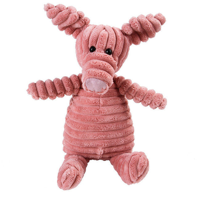 Corduroy Squeaky Dental Toy